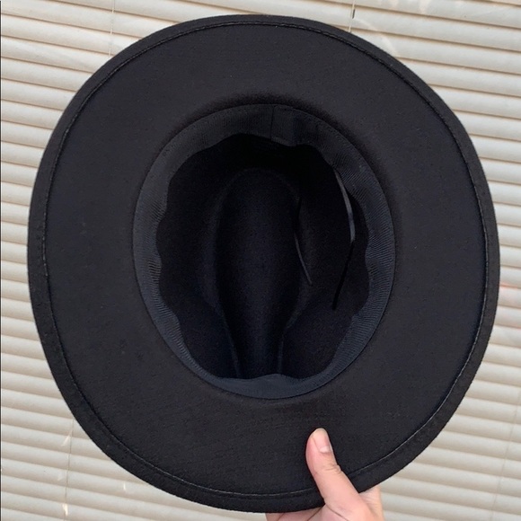 Black fedora panama hat with buckle - Picture 2 of 8